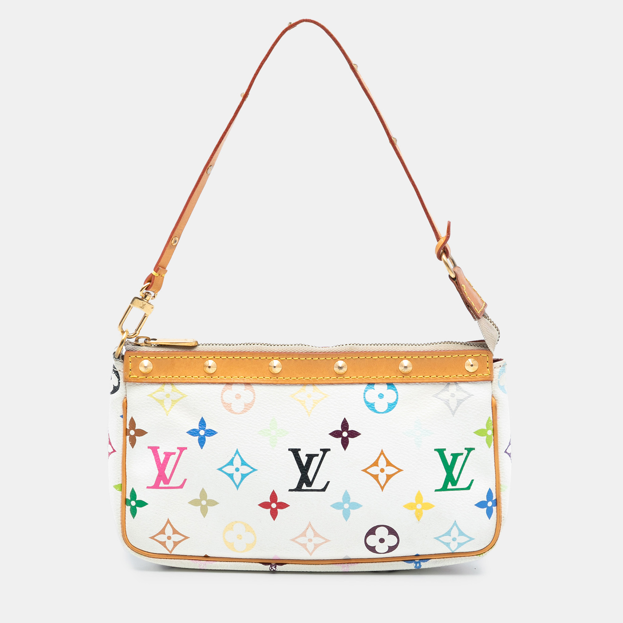 

Louis Vuitton White Monogram Multicolore Pochette Accessoires