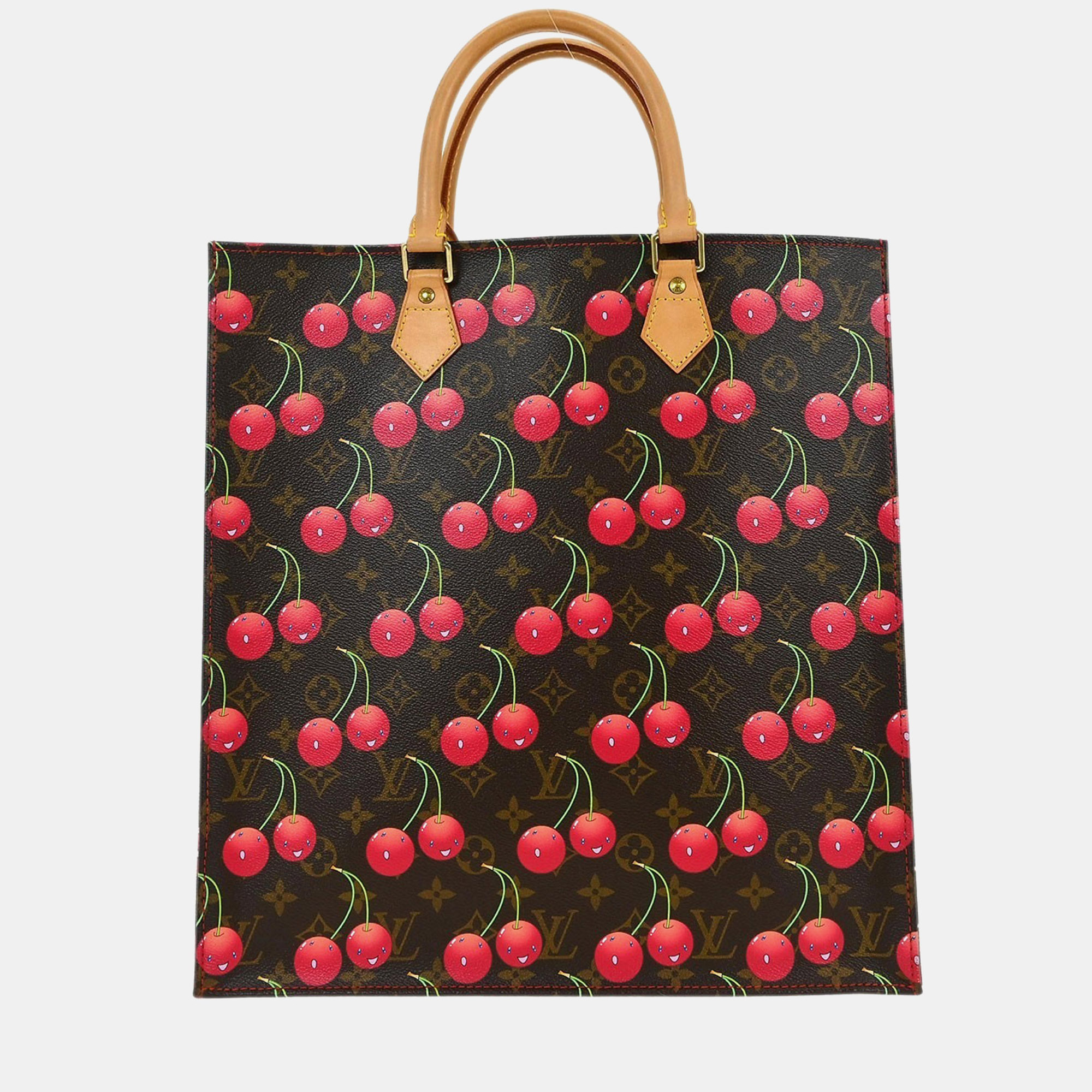 

Louis Vuitton Sac Plat Monogram Cherry Tote Bag, Brown