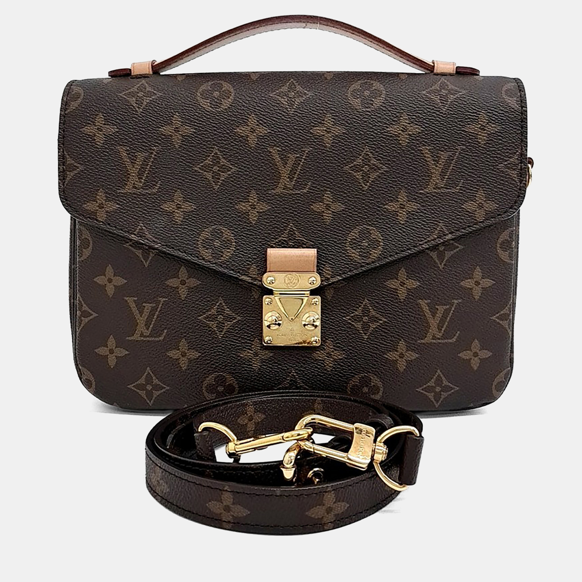 

Louis Vuitton Brown PVC Monogram Pochette Metis