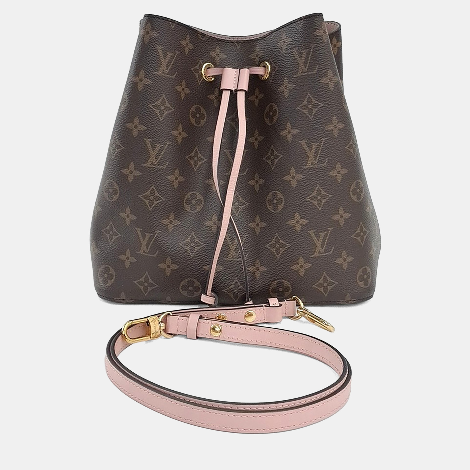 

Louis Vuitton Brown Pink Coated Canvas Monogram Neonoe