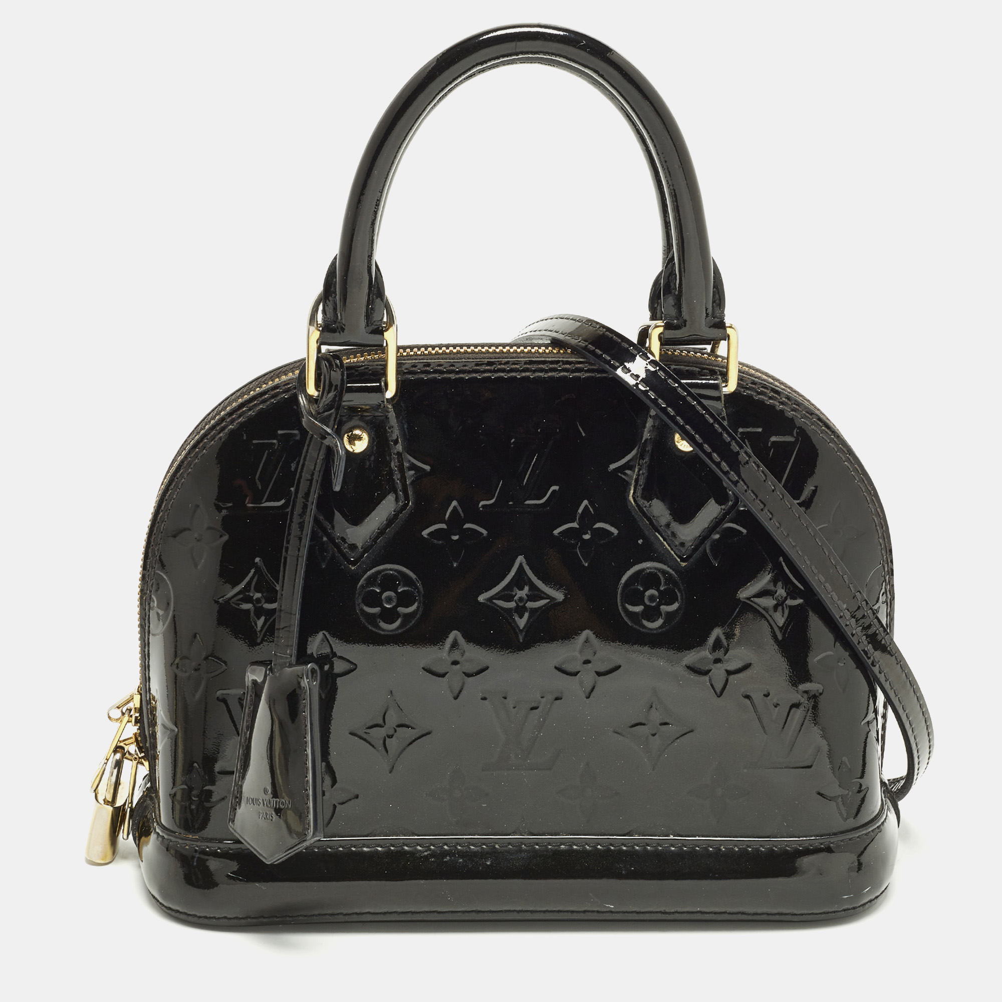 

Louis Vuitton Alma BB Black Magnetique Monogram Vernis Bag
