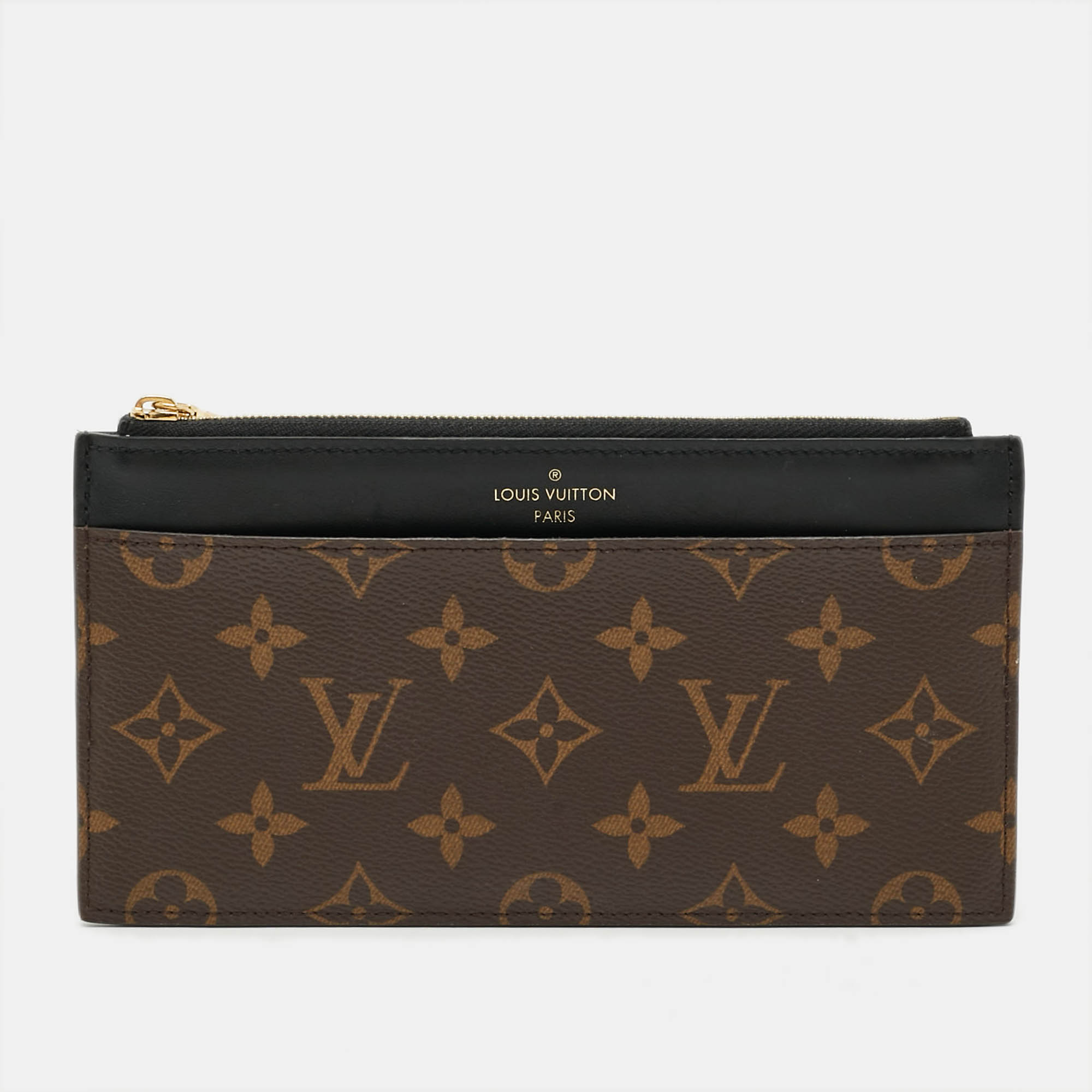 

Louis Vuitton Monogram Canvas Slim Purse, Brown