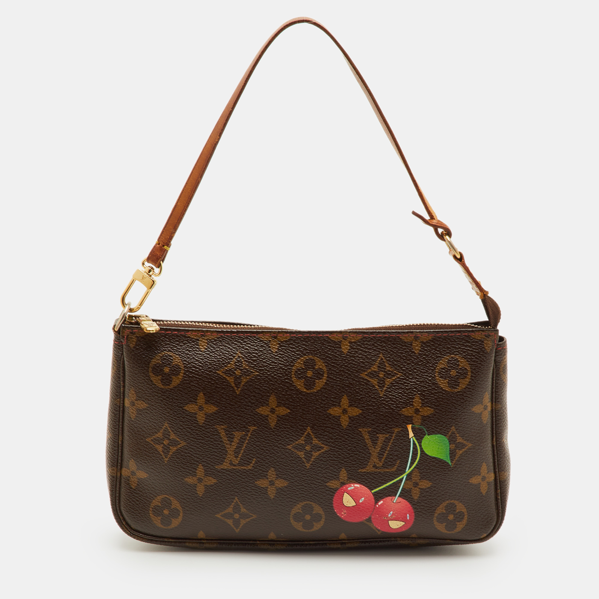 

Louis Vuitton Pochette Accessoires Monogram Canvas Cerises Bag, Brown