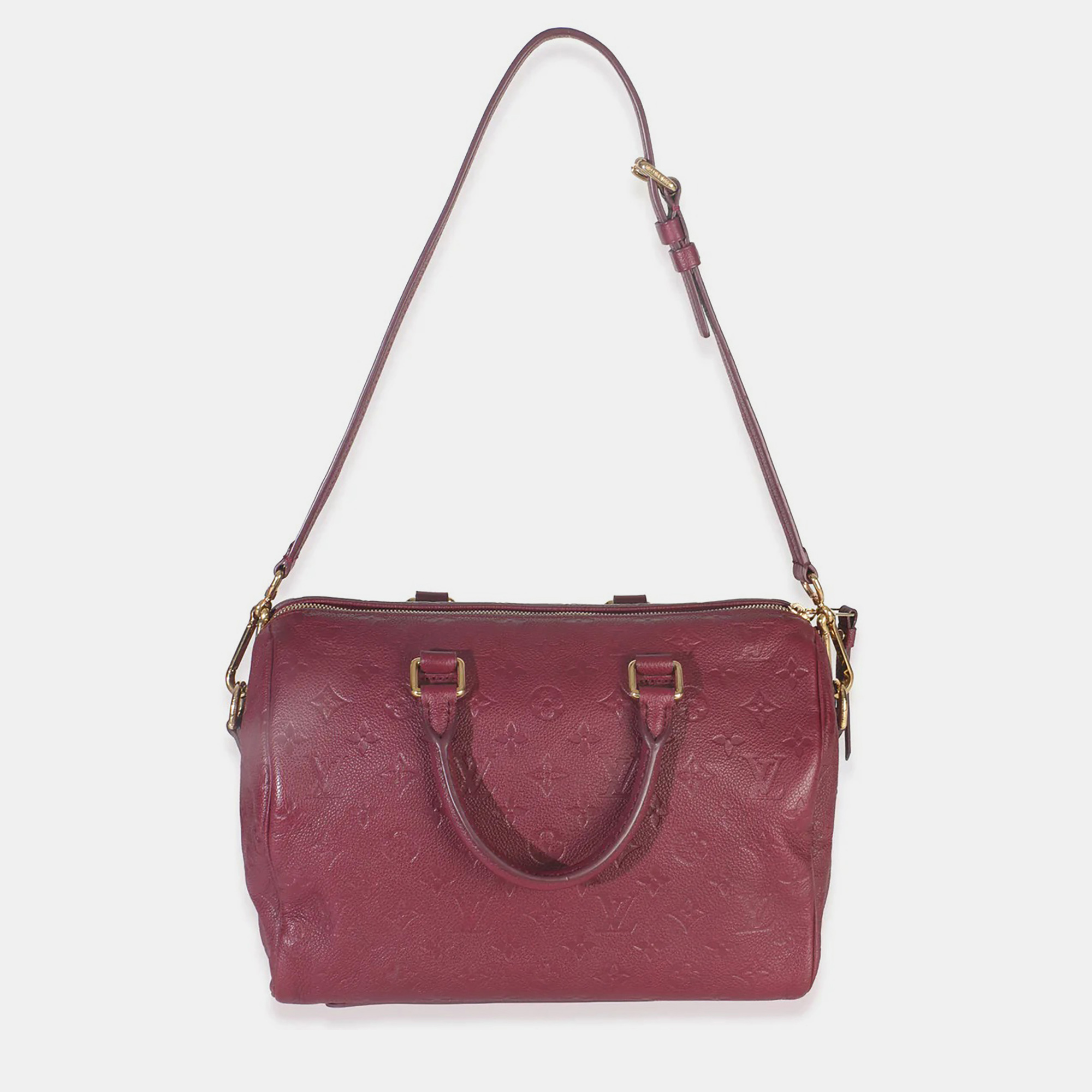 

Louis Vuitton Aurore Monogram Empreinte Speedy Bandouliere 30, Red