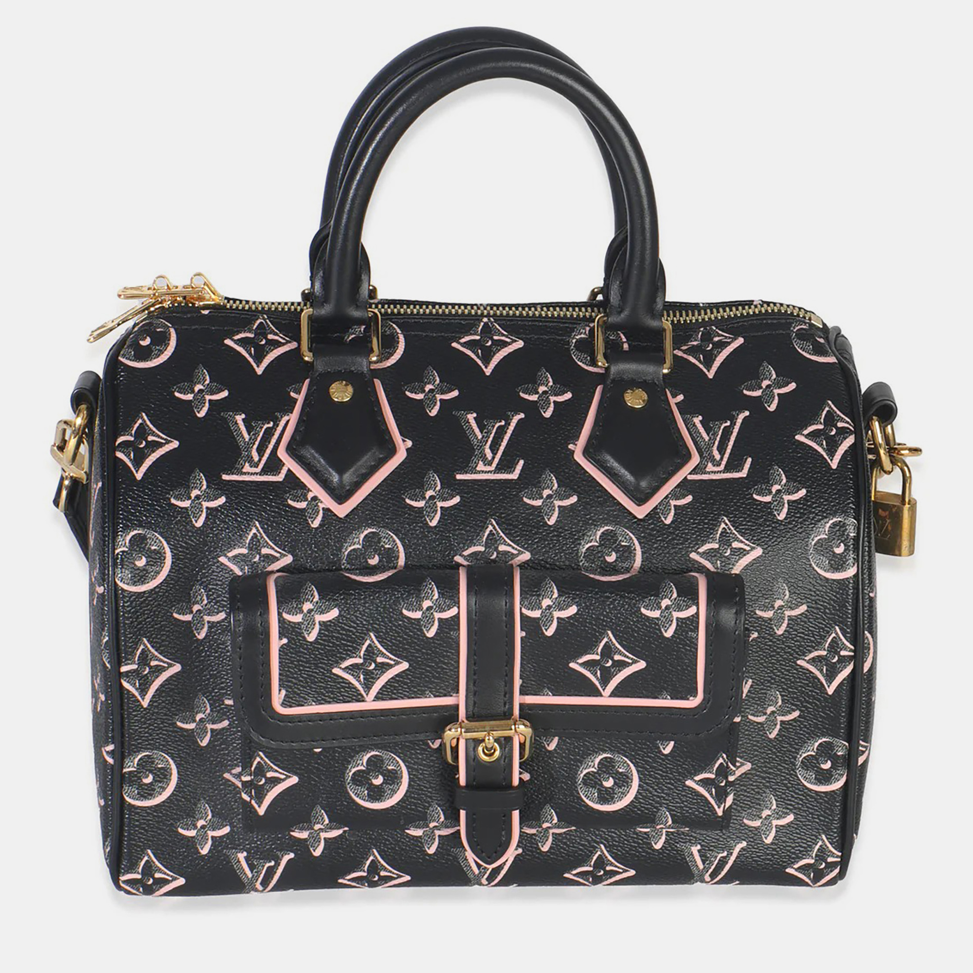 

Louis Vuitton Black Monogram Canvas Fall for You Speedy Bandouliere 25, Multicolor