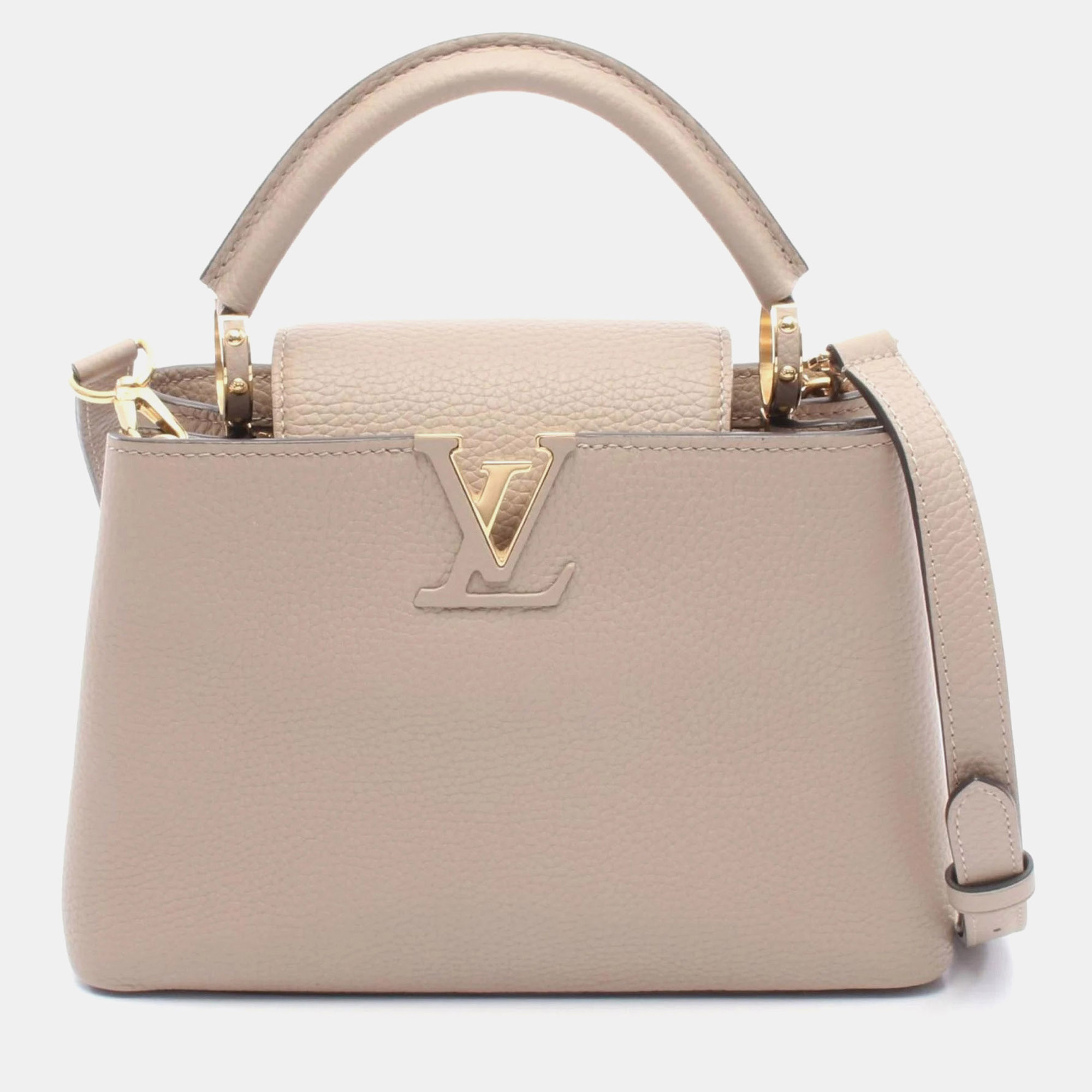 

Louis Vuitton Capucines Bb Handbag Leather Taurillon Beige