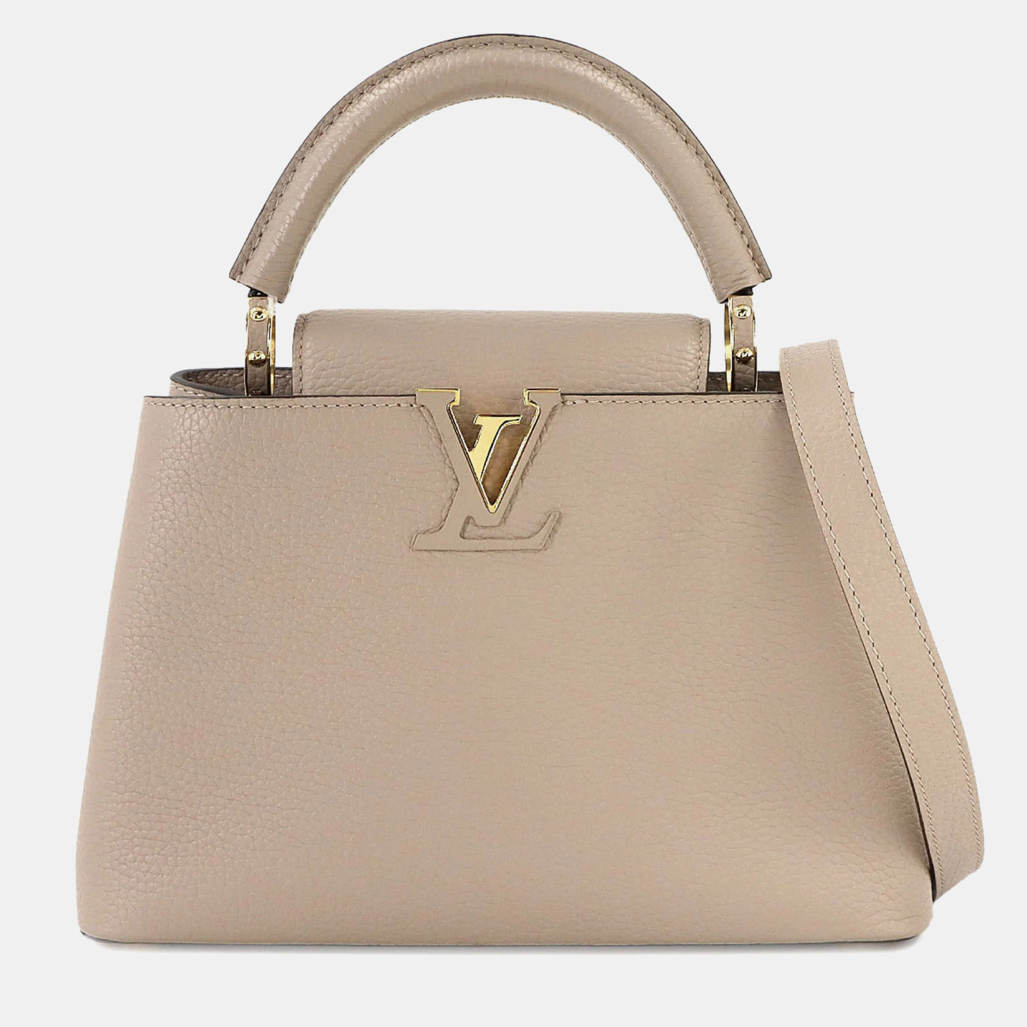 

Louis Vuitton Capucines BB 2-Way Hand Shoulder Bag In Taurillon Leather With Gale, Beige