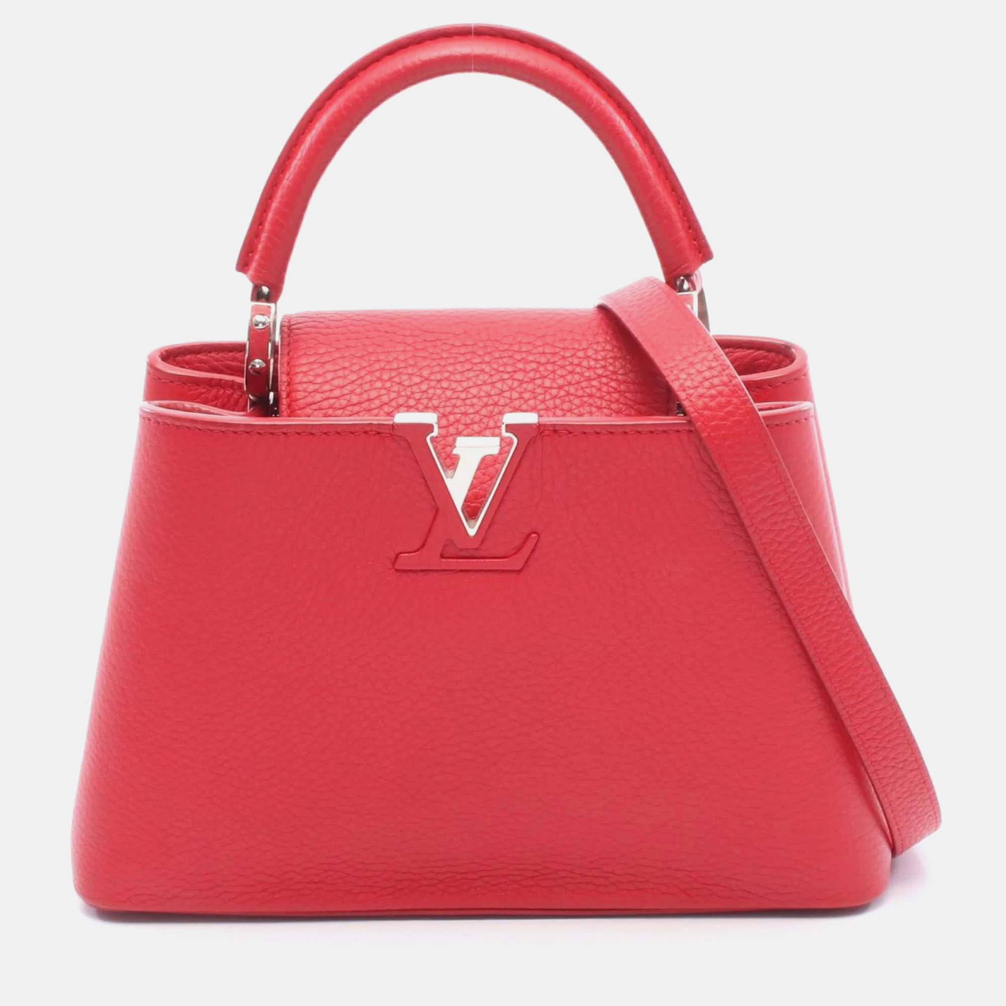 

Louis Vuitton Capucines Bb Handbag Leather Red