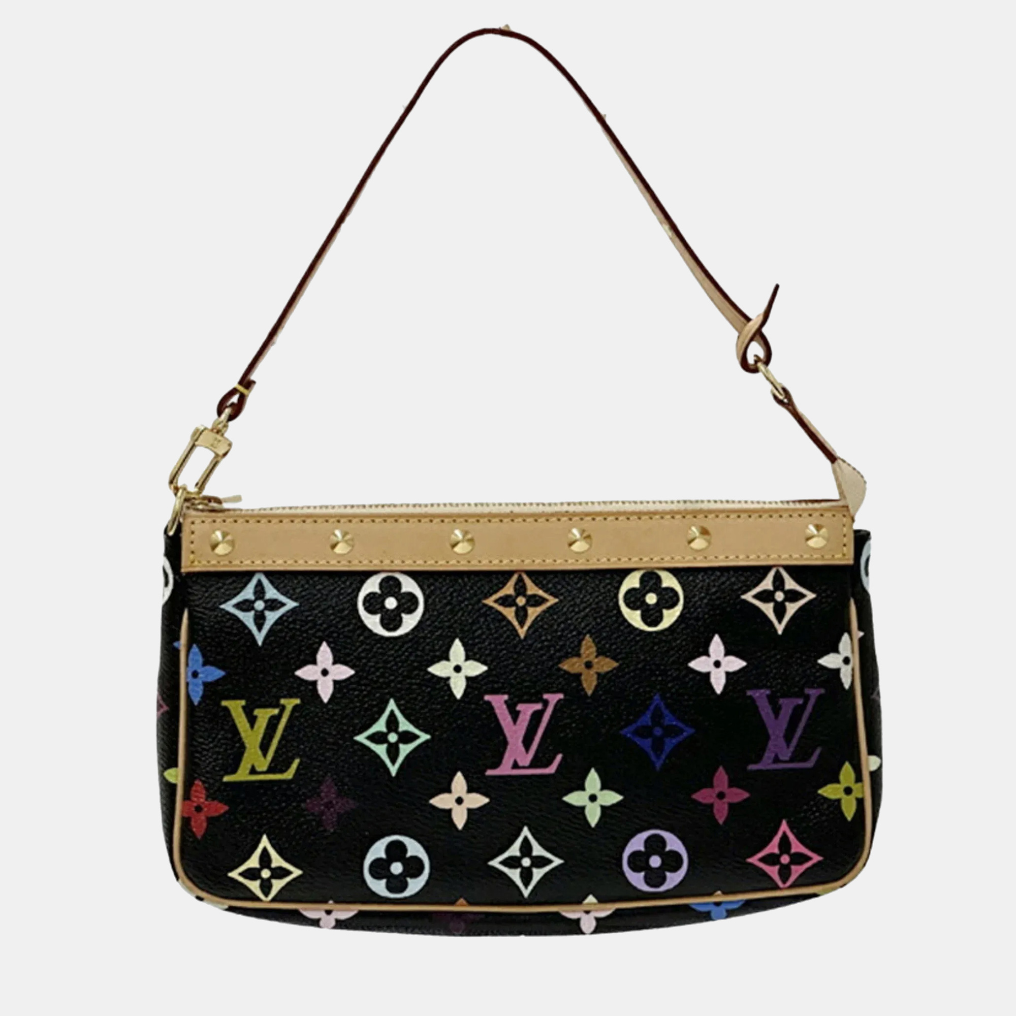 

Louis Vuitton Monogram Multicolor Handbag Pochette Accessoires Noir, Black