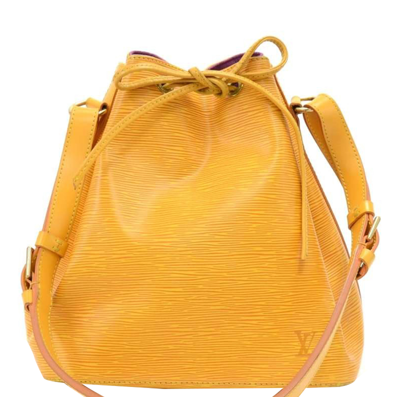 Pre Owned Louis Vuitton Tassil Yellow Epi Leather Petit Noe Bag
