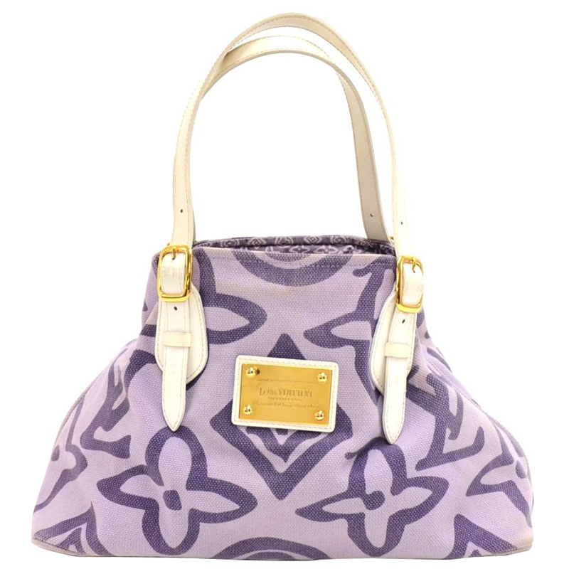 LOUIS VUITTON Limited Edition Lilac Tahitienne Cabas PM Bag at 1stDibs