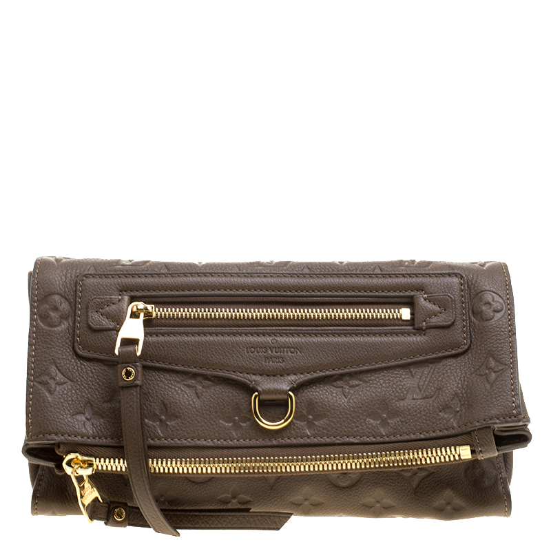 Pre-Loved Louis Vuitton Women's Brown Leather Petillante Clutch Bag For  Sale at 1stDibs