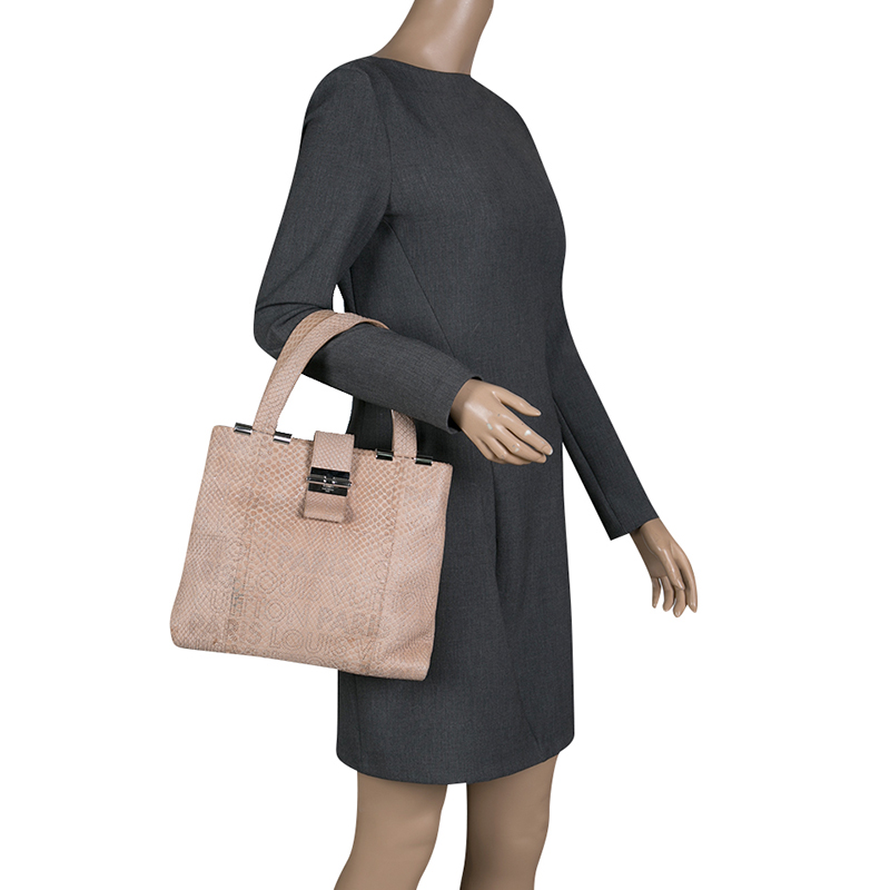 

Louis Vuitton Sable Python Perfore Limited Edition Delphes Bag, Beige