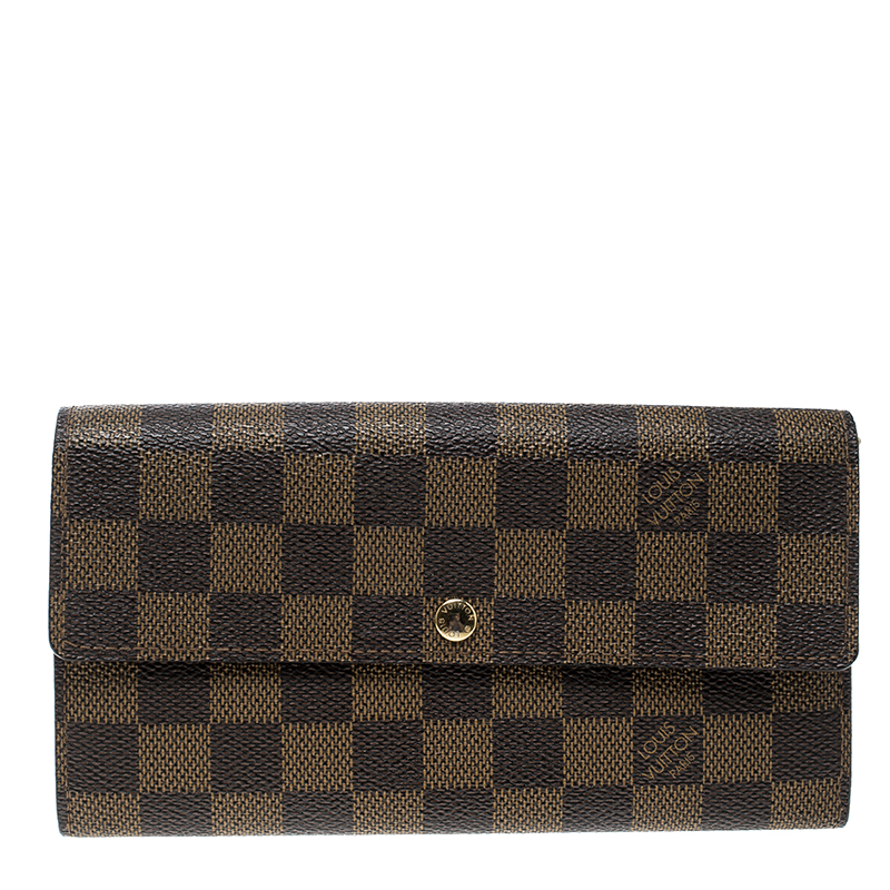 Louis Vuitton Damier Ebene Canvas Sarah Wallet