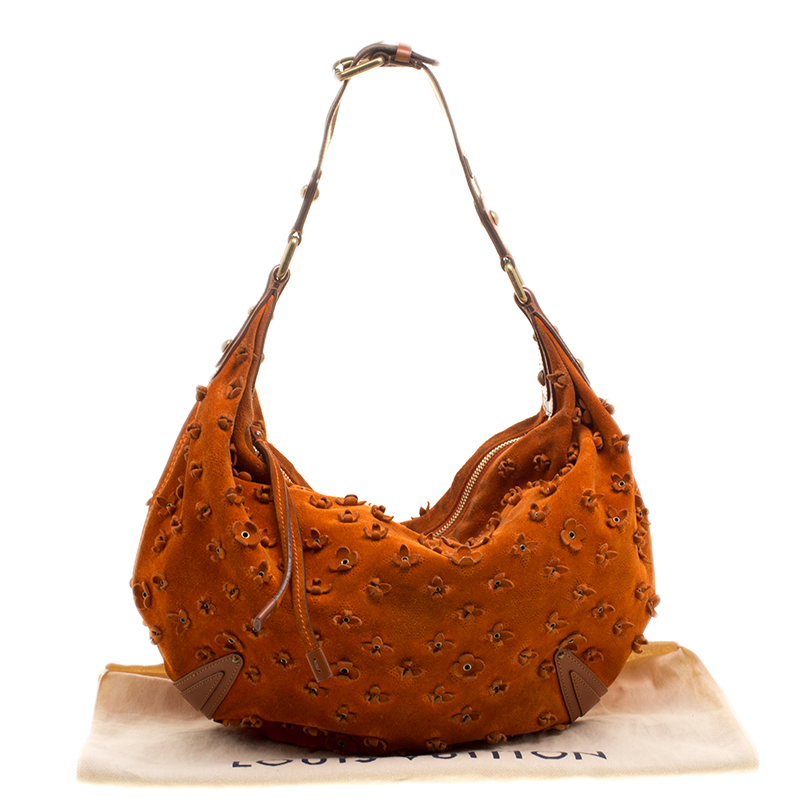 Louis Vuitton Orange Monogram Suede Onatah Fleurs PM Bag Louis Vuitton