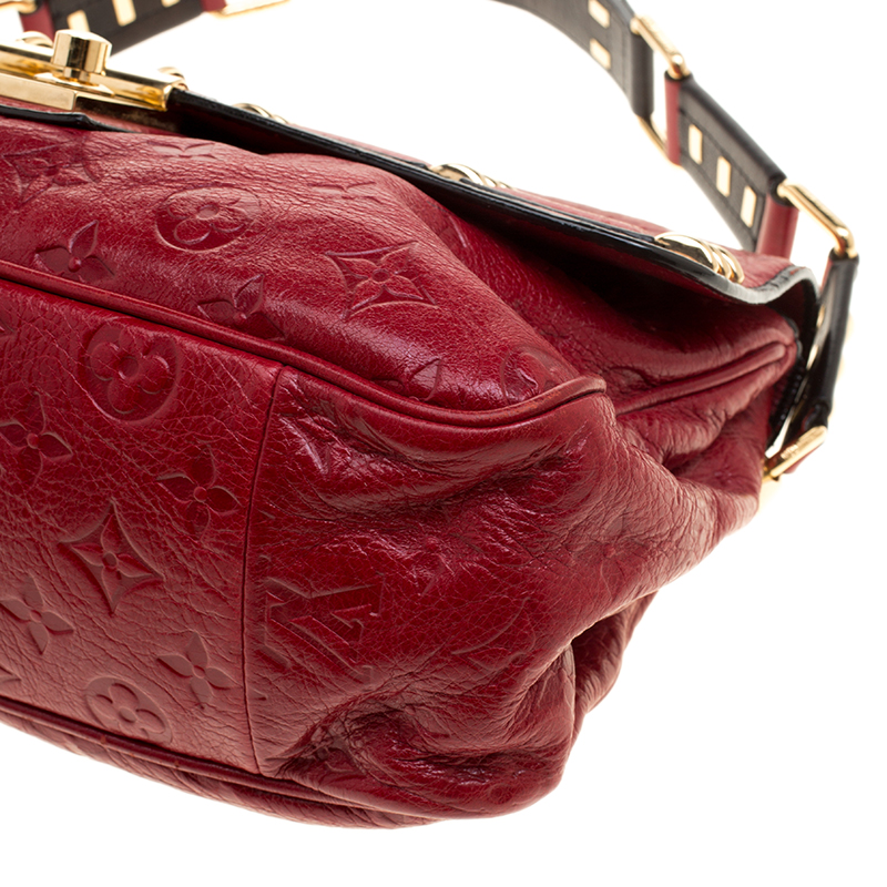 Louis Vuitton Red Monogram Empreinte Autume Hiver Shoulder Bag Louis Vuitton