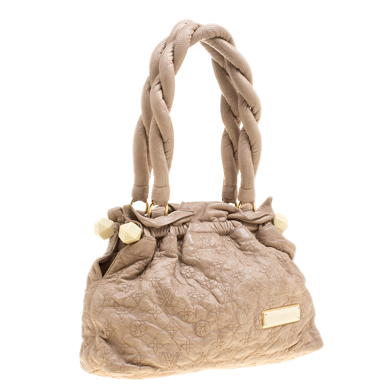 LOUIS VUITTON LIMITED EDITION BEIGE MONOGRAM OLYMPE STRATUS PM BAG