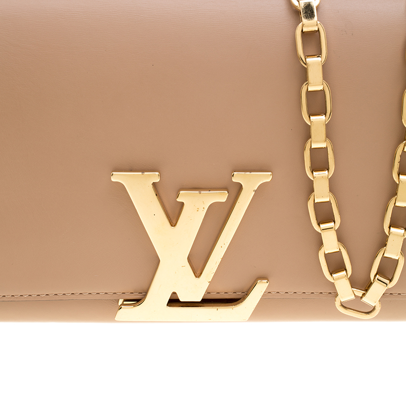 Louis Vuitton Tan Louise GM Leather Bag with Gold Chain Strap – Phoenix  Style