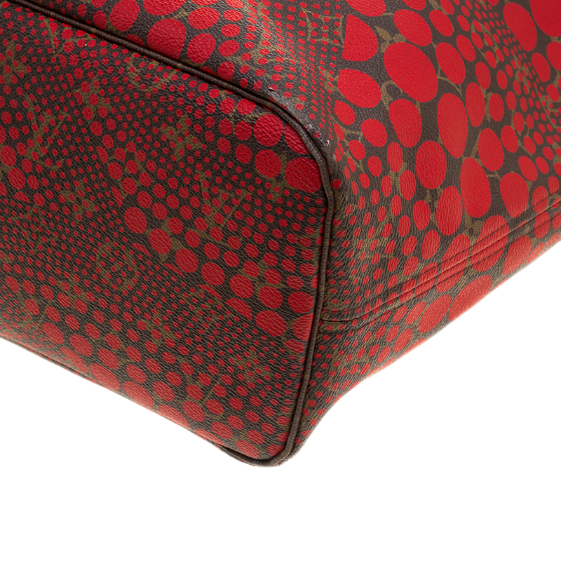 Louis Vuitton Rouge Monogram Canvas Limited Edition Yayoi Kusama Waves  Neverfull MM Bag