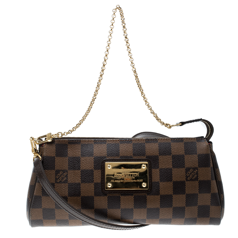 Pre Owned Louis Vuitton Damier Ebene Canvas Eva Pochette