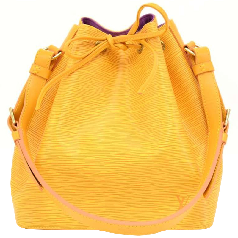 مملوكة مسبقًا حقيبة لوي فيتون نوي بتي جلد أيبي صفراء تاسيل