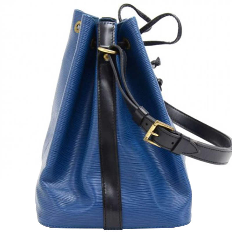 

Louis Vuitton Two Tone Epi Leather Petit Noe Bag, Blue