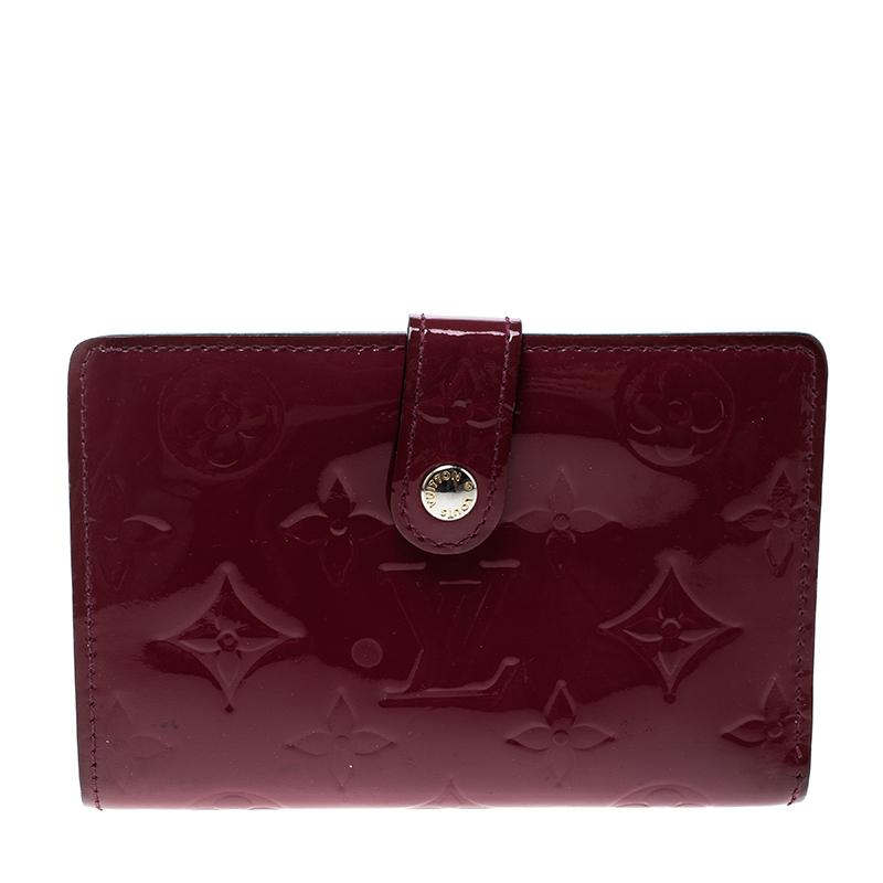 مملوكة مسبقًا Louis Vuitton Indian Rose Monogram Vernis Port Feuille Vienoise French Purse Wallet