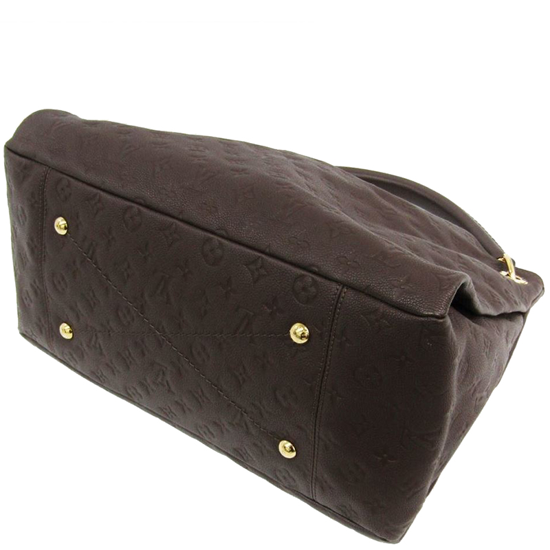 

Louis Vuitton Terre Monogram Empreinte Leather Artsy MM Bag, Brown