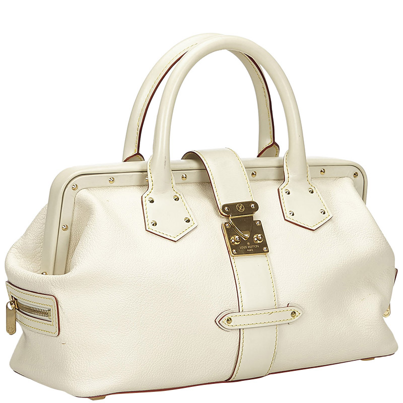 

Louis Vuitton White Suhali Leather L'Ingenieux PM Bag
