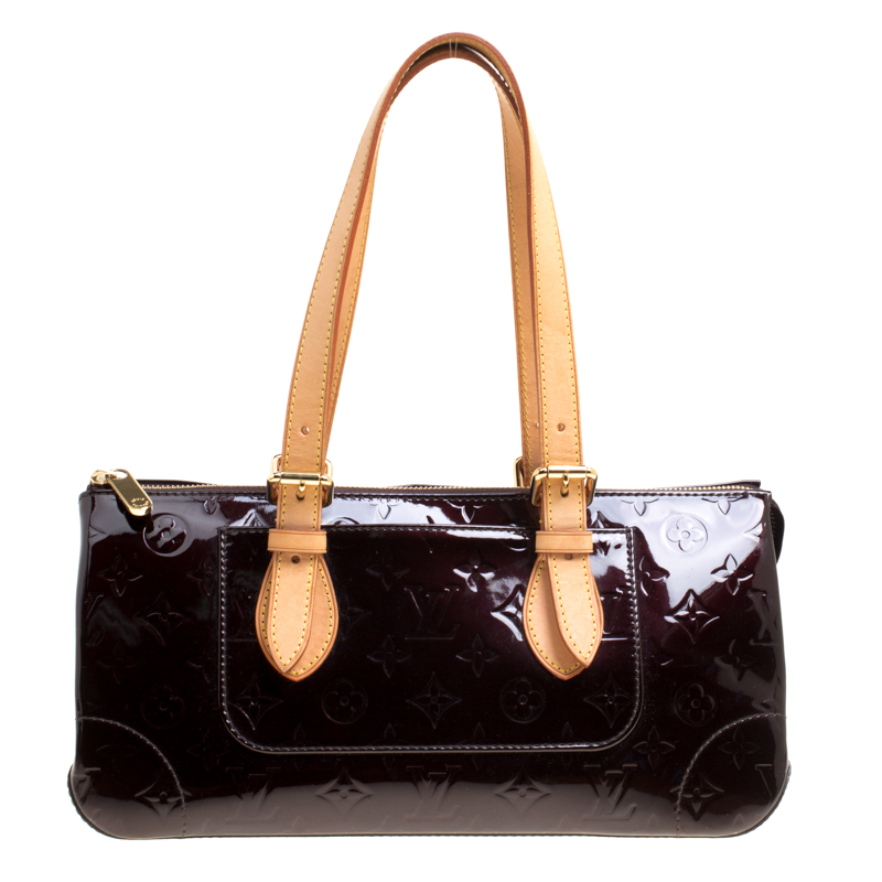 Louis Vuitton Burgundy Monogram Vernis Rosewood Avenue Bag Louis ...