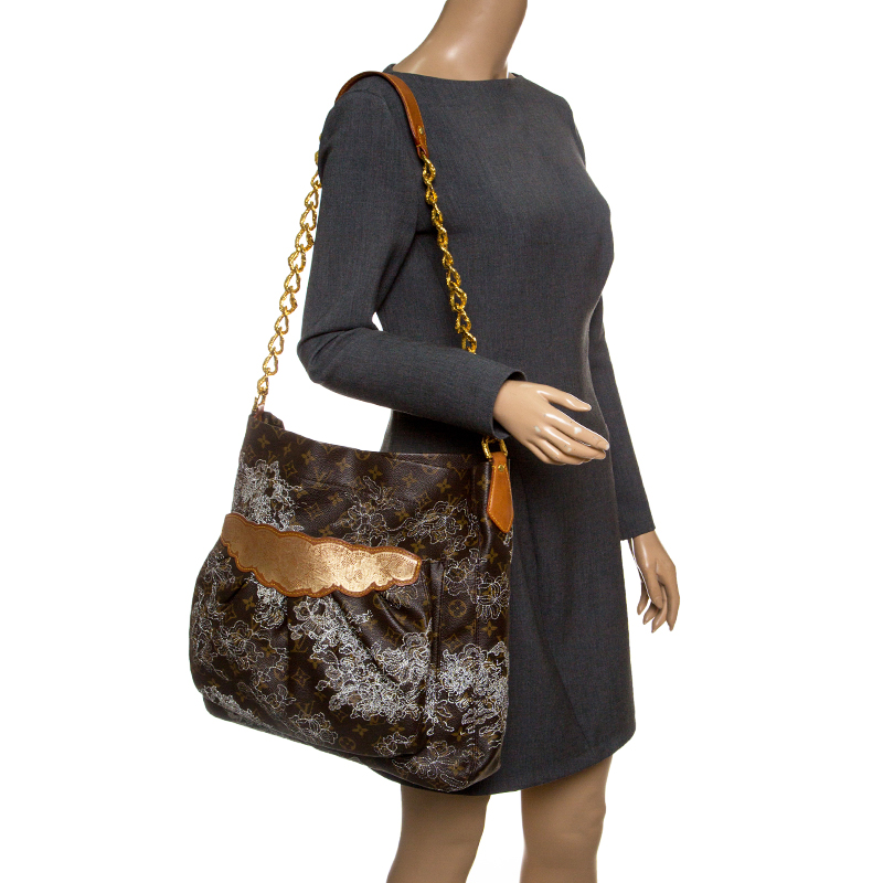 

Louis Vuitton Monogram Canvas Limited Edition Dentelle Fersen GM Bag, Brown