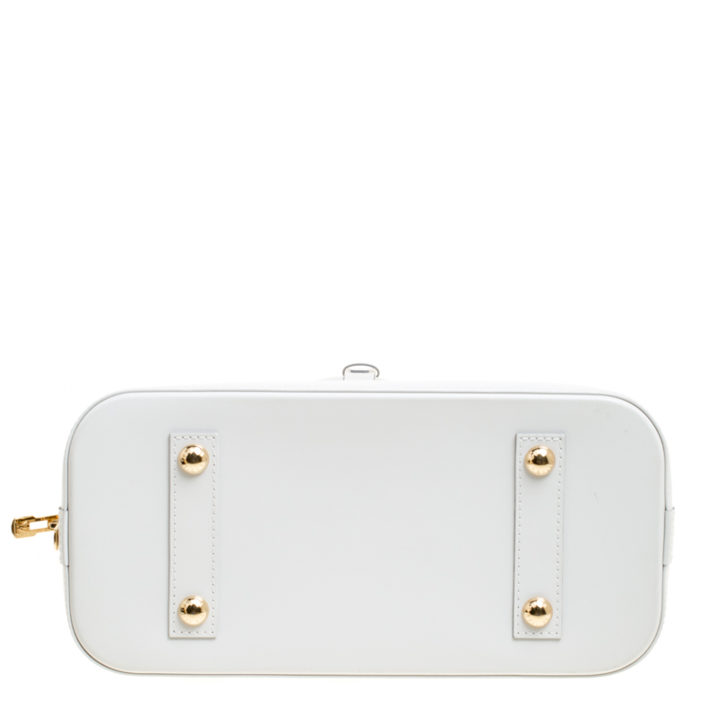 Louis Vuitton White Leather Limited Edition Mars 2015 Alma PM Bag Louis  Vuitton