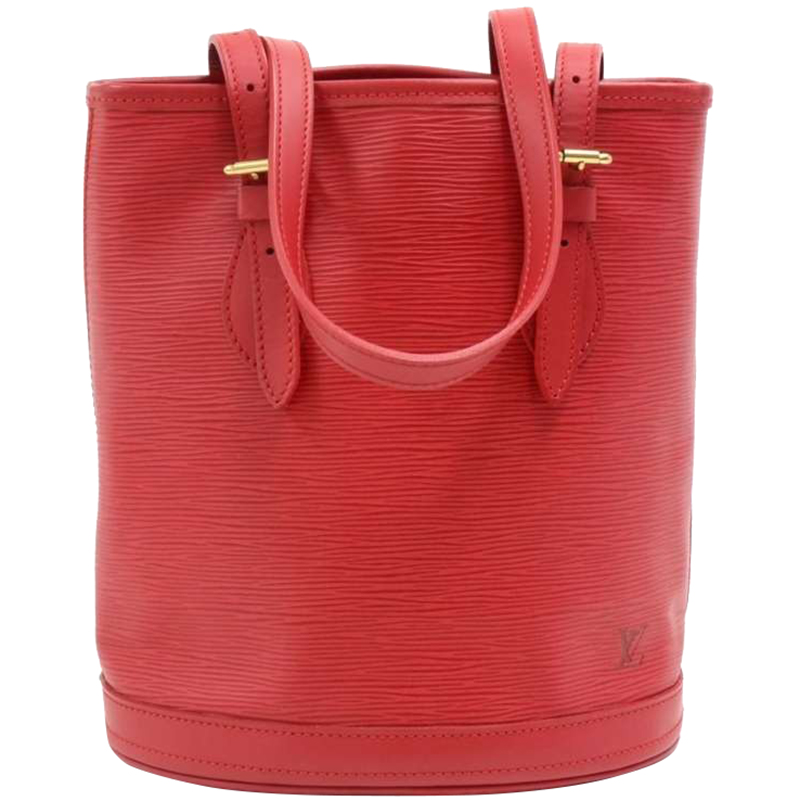 Louis Vuitton Red Epi Leather Petit Bucket Bag