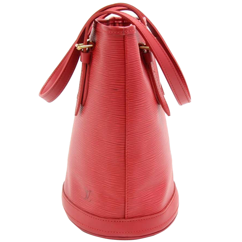 

Louis Vuitton Red Epi Leather Petit Bucket Bag