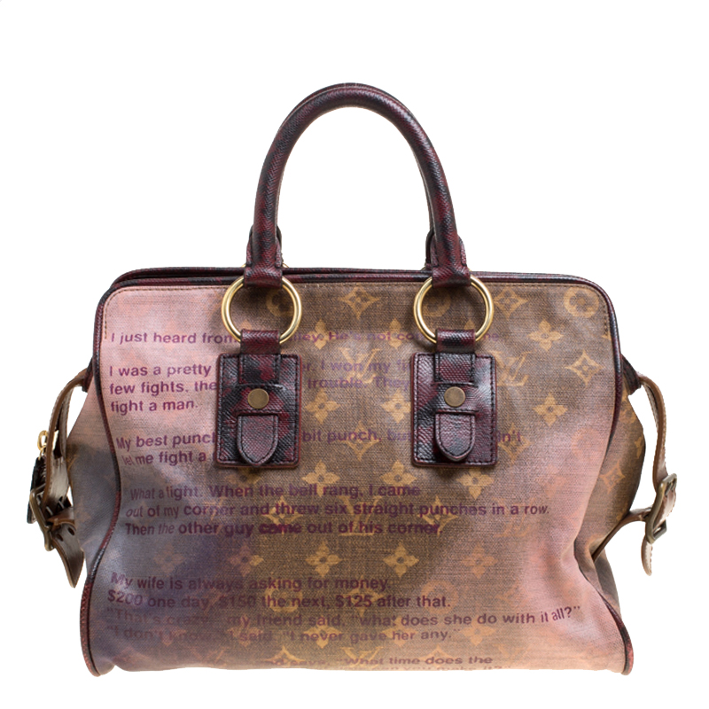 Pre-owned Louis Vuitton X Richard Prince Large Monogram Gradient Tote Bag  In Brown