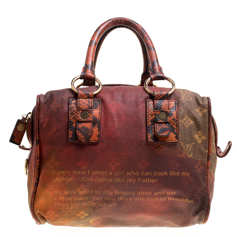 louis vuitton red brown bag