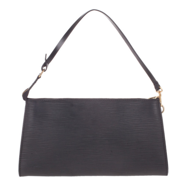 Louis Vuitton Black Epi Leather Accessories Pochette NM Bag - Yoogi's Closet