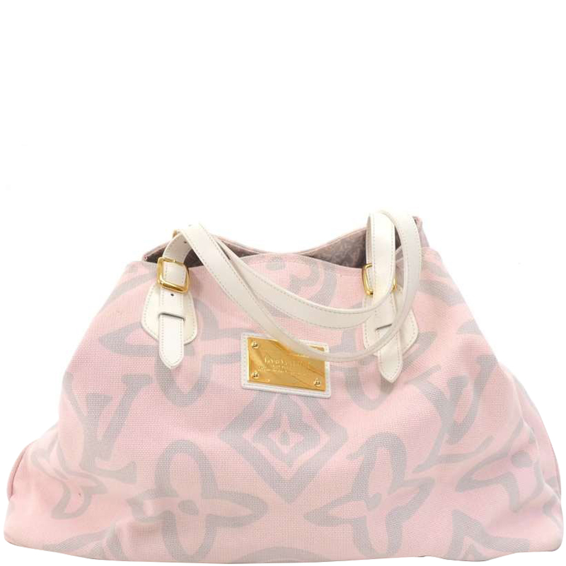 grey and pink louis vuitton bag