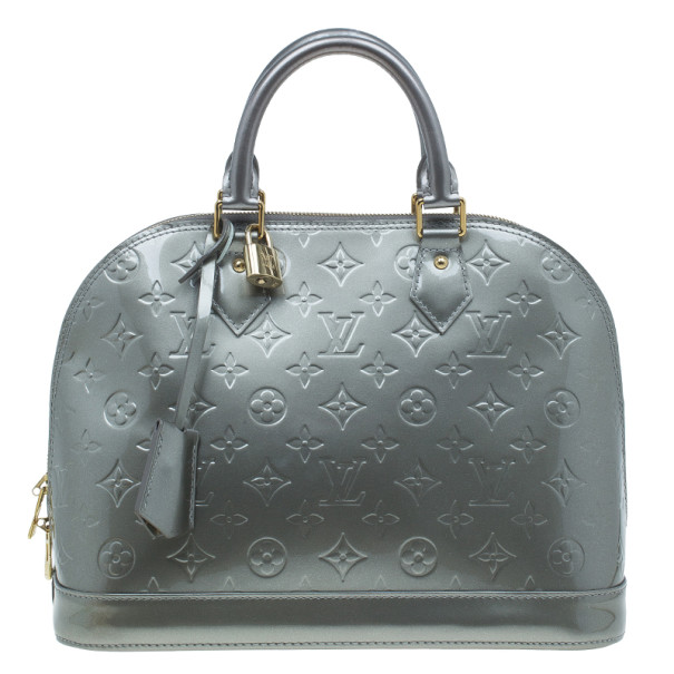 مملوكة مسبقًا Louis Vuitton Grey Monogram Vernis Alma PM