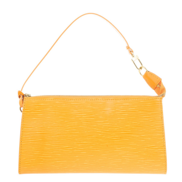 Pre Owned Louis Vuitton Orange Epi Pochette