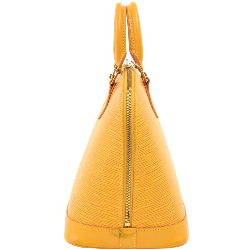 

Louis Vuitton Tassil Yellow Epi Leather Alma PM Bag