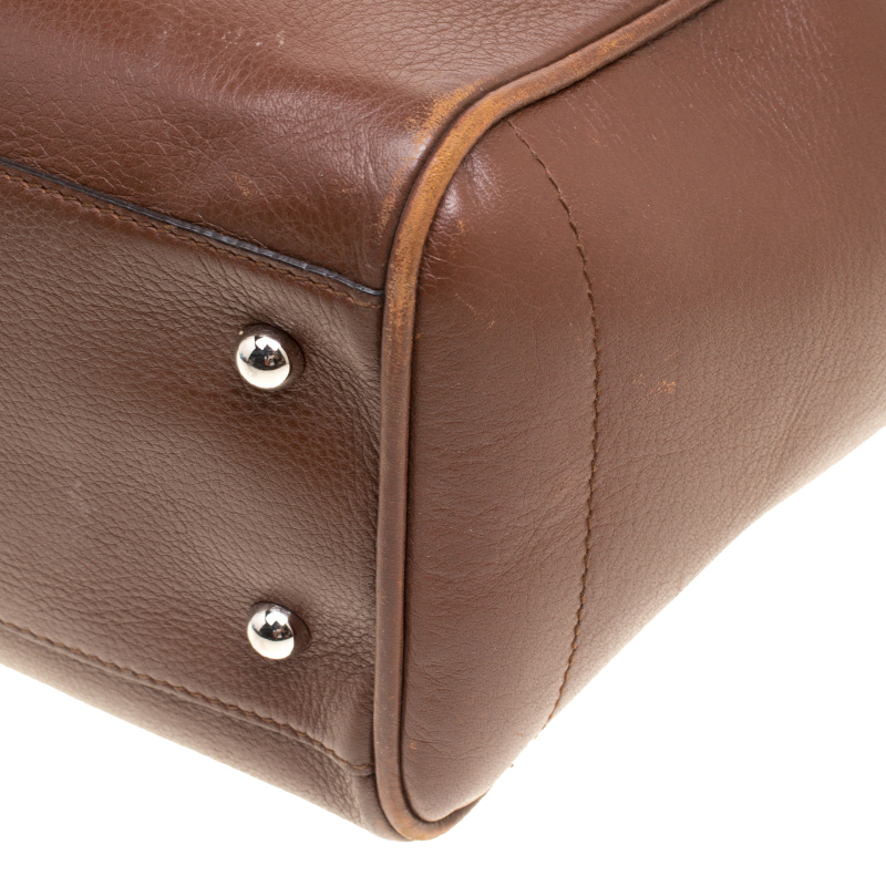 louis vuitton side bag nz Loewe Brown Leather Heritage Tote Louis Vuitton | TLC