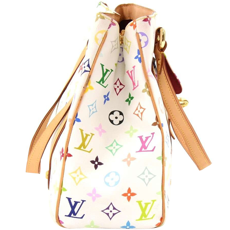 

Louis Vuitton White Monogram Multicolore Aurelia MM Bag