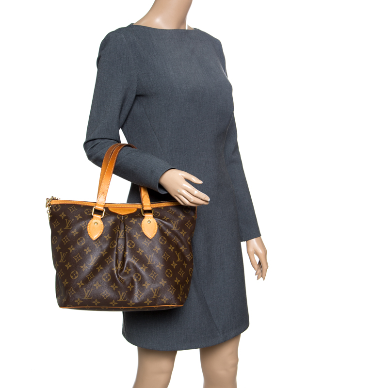 

Louis Vuitton Monogram Canvas and Leather Palermo PM Bag, Brown