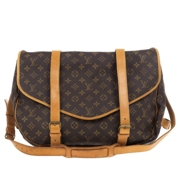 Pre Owned Louis Vuitton Monogram Canvas Saumur 43