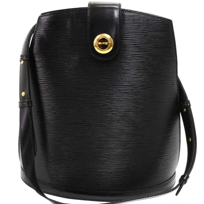 Louis Vuitton, Bags, Authentic Louis Vuitton Black Epi Leather Bucket Bag