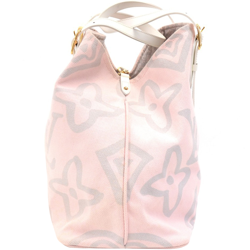 

Louis Vuitton Pink/Grey Canvas Limited Edition Tahitienne Cabas GM Bag, Multicolor