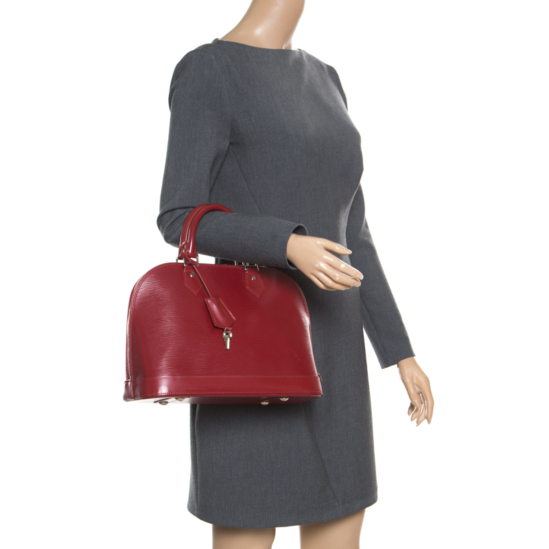 

Louis Vuitton Rubis Epi Leather Alma PM Bag, Red