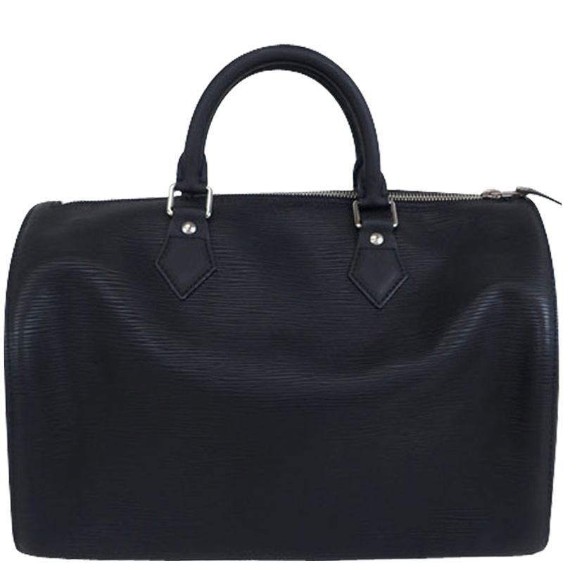 Shop for Louis Vuitton Black Epi Leather Speedy 35 cm Satchel Bag - Shipped  from USA