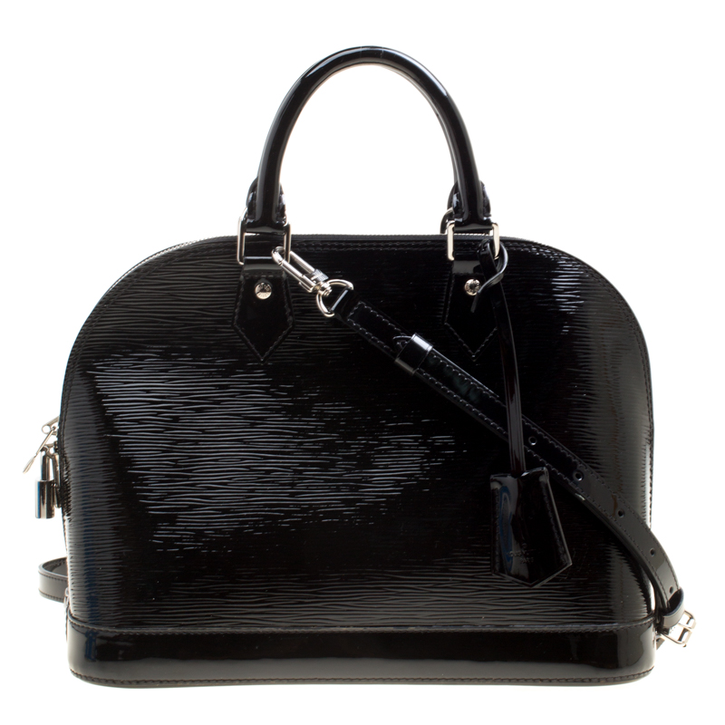 Pre Owned Louis Vuitton Black Electric Epi Alma PM Bag